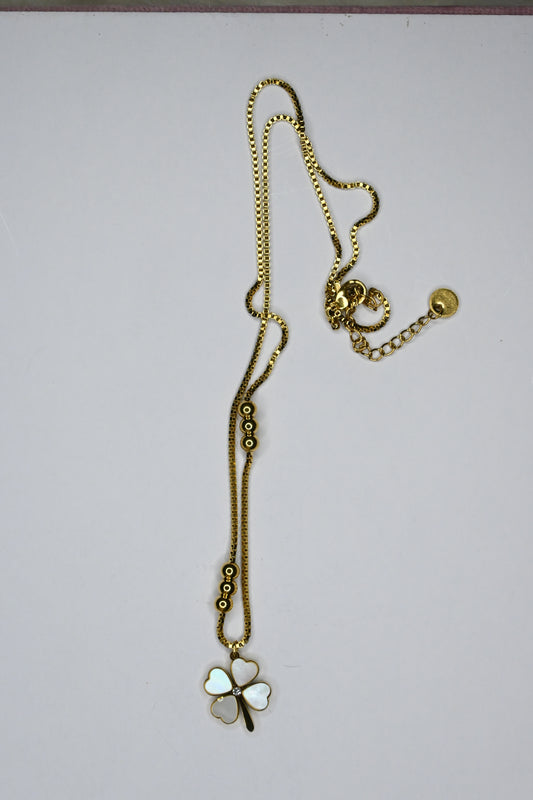 Colar trevo de 4 folhas